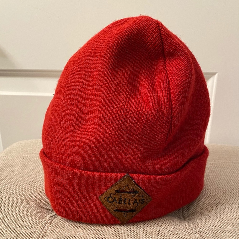 Cabelas Unisex Red Toque/Winter Hat - One Size